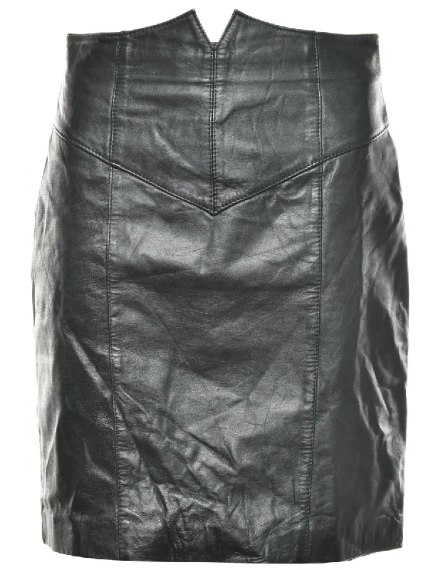 Leather Pencil Skirt - S