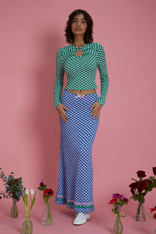 Eden Gingham Ric Rac Skirt