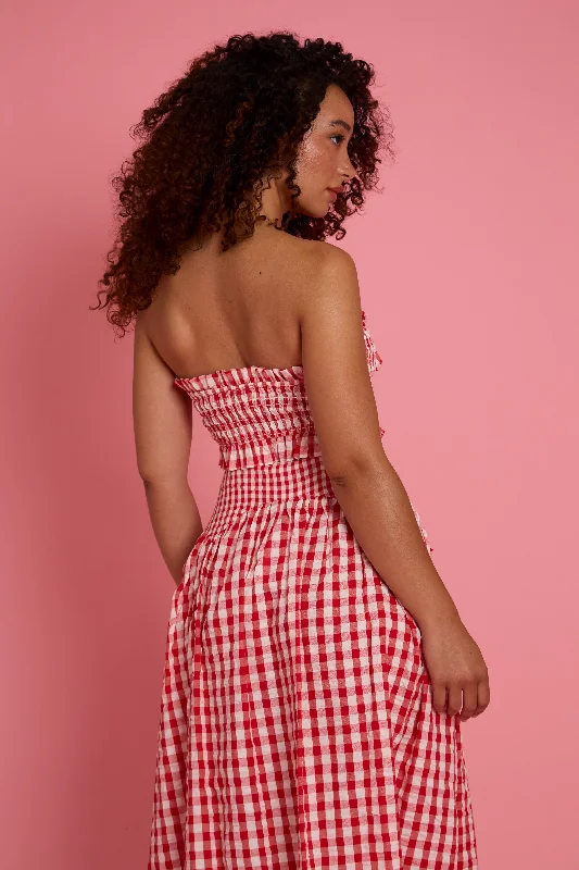 Sydney Bow Gingham Midaxi Skirt