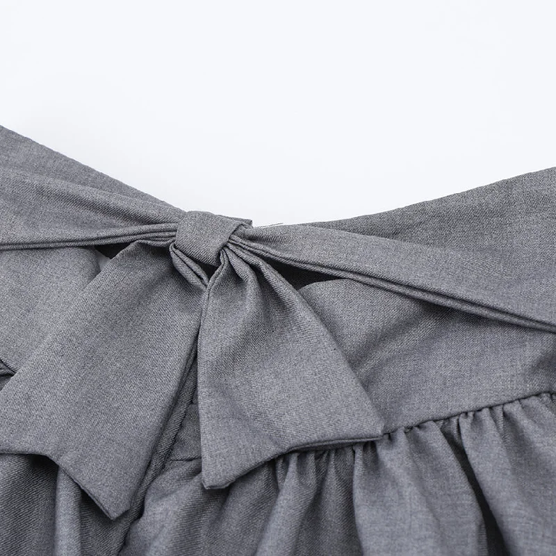 Women's Kawaii Bowknot Draped Skirt