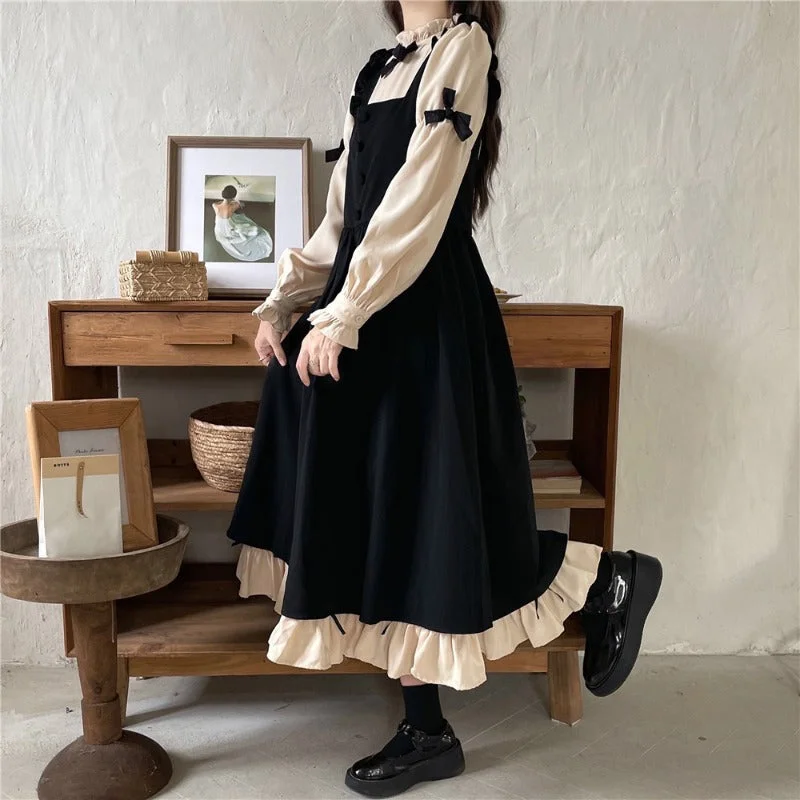 Women's Lolita Ruffled Suspender Skirt