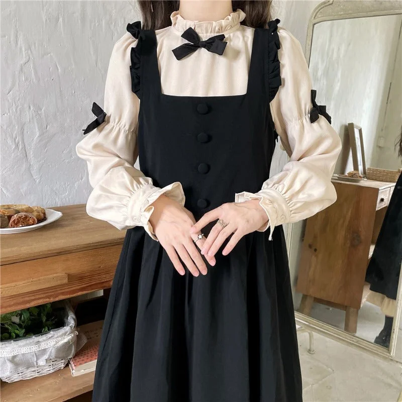 Women's Lolita Ruffled Suspender Skirt