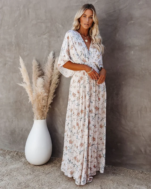 Amelia Floral Kimono Maxi Dress