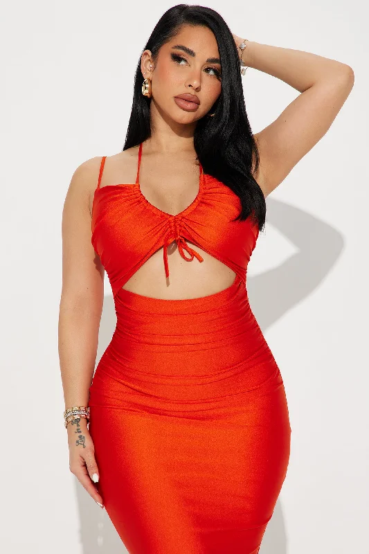 Jazmyn Tricot Gown - Orange