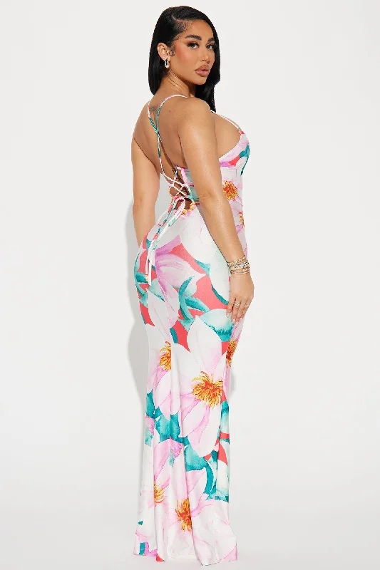 Madison Maxi Dress - Orange/combo