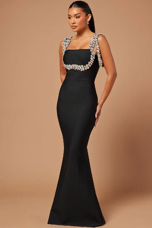 Masie Bandage Gown - Black