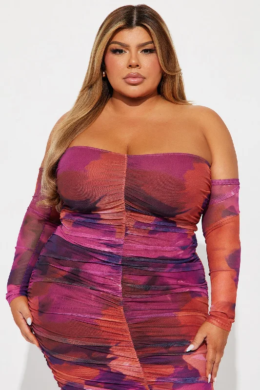 Sangria Sunset Maxi Dress - Purple/combo