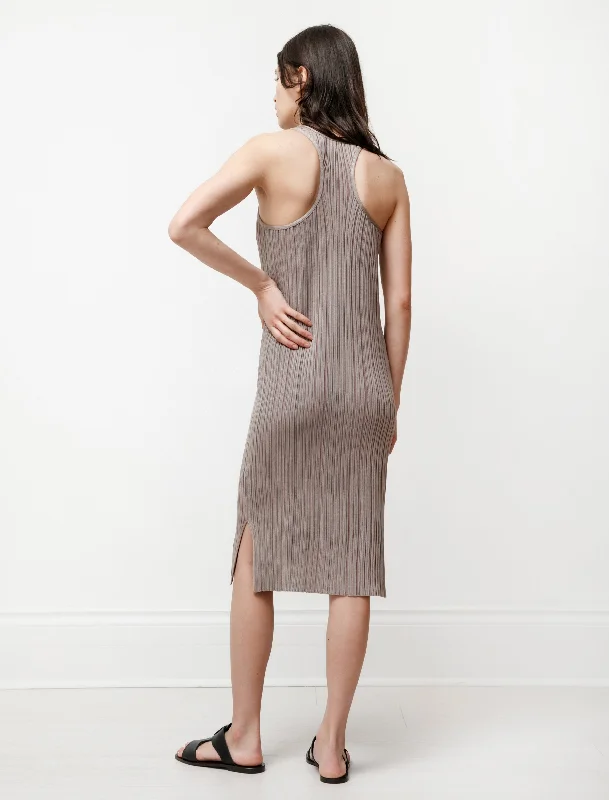 Rib Knit Dress Taupe