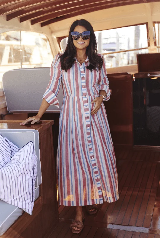 Buru x Jaimie Dewberry Shirtdress - RWB Stripe