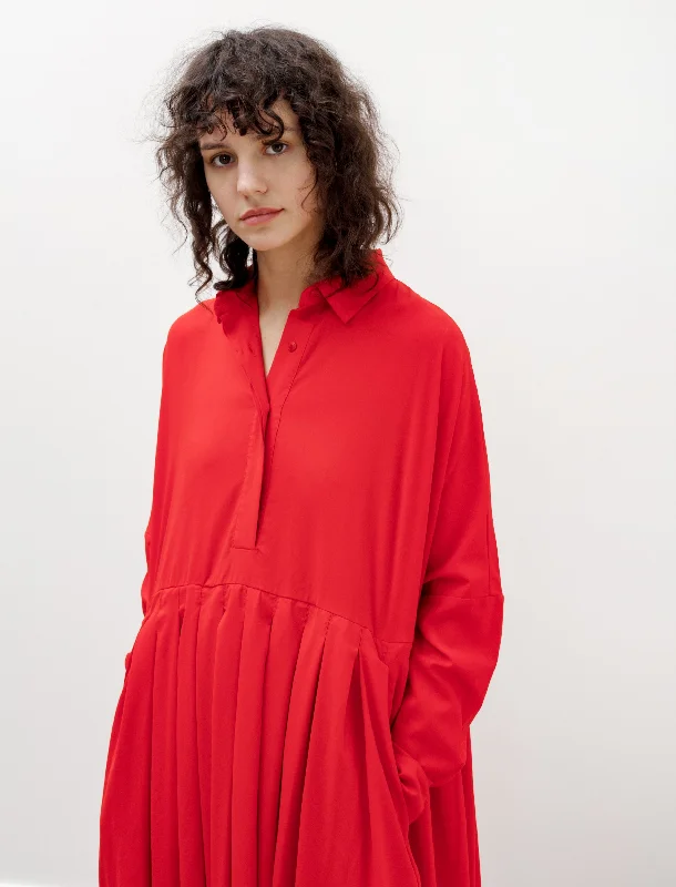 Waga Box Dress Voile Red