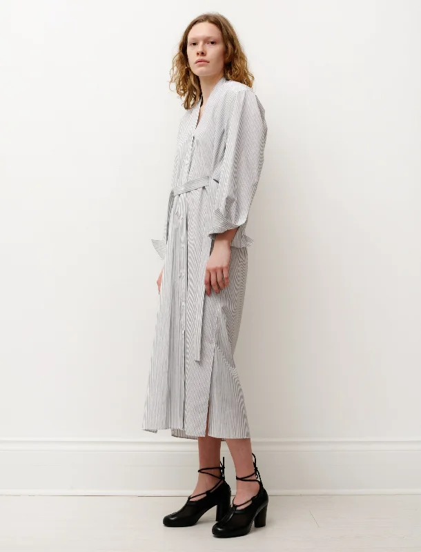 Tilted Shirtdress Striped White/Black