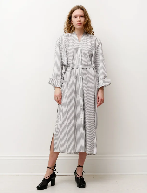 Tilted Shirtdress Striped White/Black