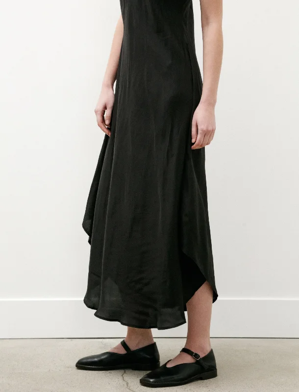 Maxi Dress Shiny Viscose Black