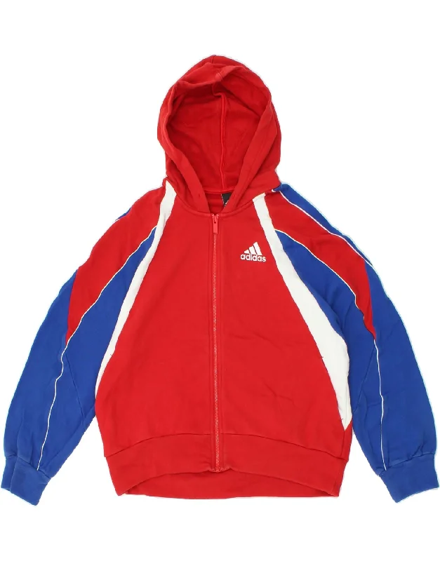 ADIDAS Womens Graphic Zip Hoodie Sweater UK 16/18 Large Red Colourblock Date night sweaters ADIDAS Womens Graphic Zip Hoodie Sweater UK 16/18 Large Red Colourblock Date night sweaters
