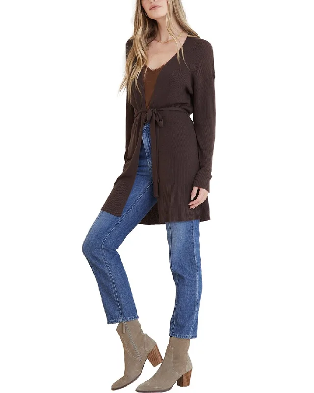 Bella Dahl Rib Knit Belted Wool-Blend Cardigan Christmas sweaters