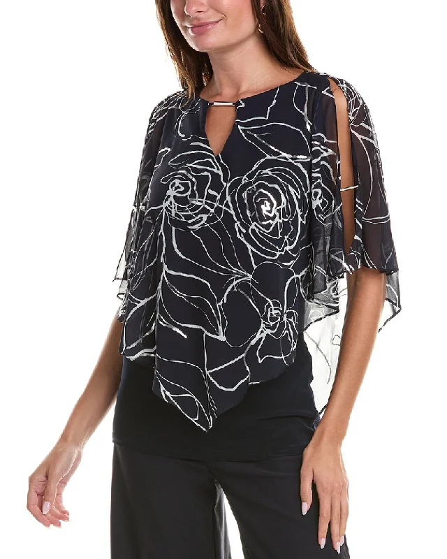 Joseph Ribkoff Poncho Top Party sweaters