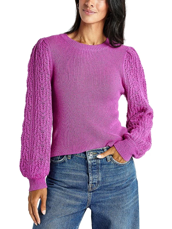 Womens Knit Cashmere Cotton Blend Pullover Sweater Columbia sweaters