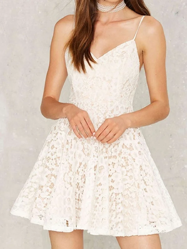 Sexy Homecoming Dress Spaghetti Straps Lace Short Prom Dress Party Dress JK416 Velvet party dresses