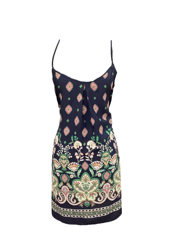 Navy Dress Casual Short Soprano, Size L--Slim Fit Mini Skirt