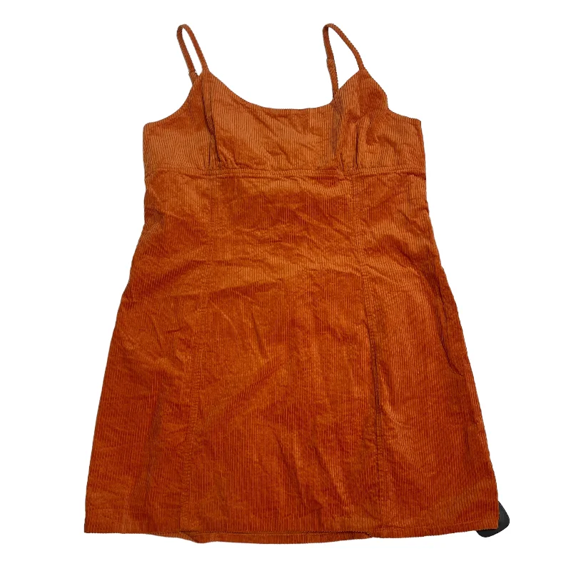 Orange Dress Casual Short Wild Fable, Size L--Sexy Leather Skirt
